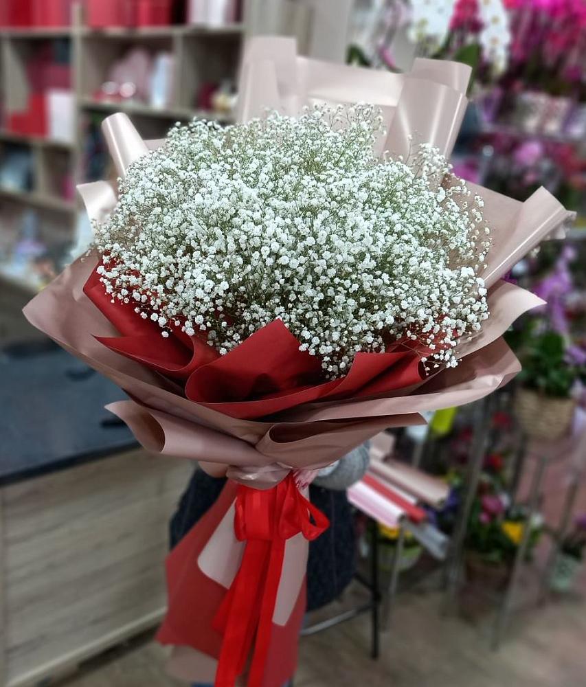 Букет Белые хлопья в Кузоватово Букет цветов из: Гипсофила в Кузоватово