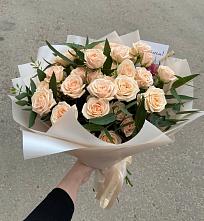 Букет Кремовые розы Латте в Кузоватово