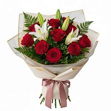 Букет цветов из:  Лилии и Розы в Кузоватово