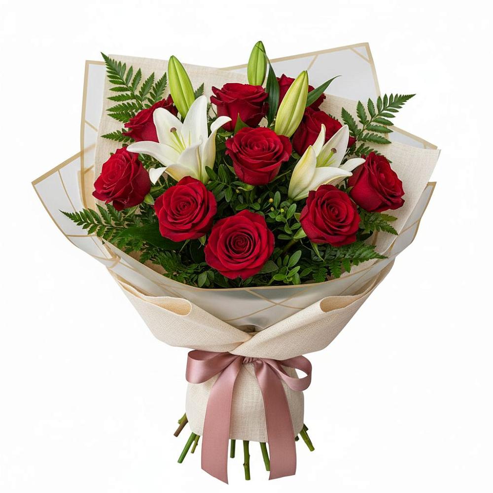 Букет цветов из: Лилии и Розы в Кузоватово