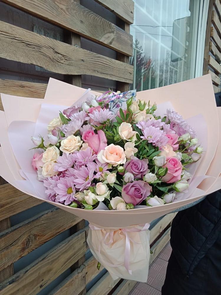 Букет цветов из: Розы и Хризантемы в Кузоватово