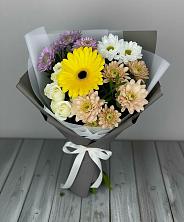 Букет цветов из:  Розы, Герберы и Хризантемы в Кузоватово