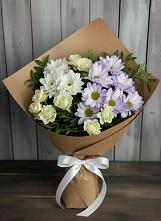 Букет цветов из:  Хризантемы и Розы в Кузоватово