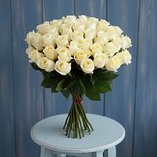 Букет 51 Белая роза Эдлесс Лав в Кузоватово