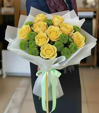 Букет цветов из:  Хризантемы и Розы в Кузоватово