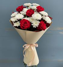 Букет цветов из:  Розы и Хризантемы в Кузоватово