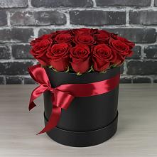 Цветочная композиция из Розы в шляпной коробке в Кузоватово