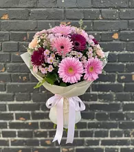 Букет цветов из:  Герберы и Хризантемы #REPLACE_PRED# Кузоватово