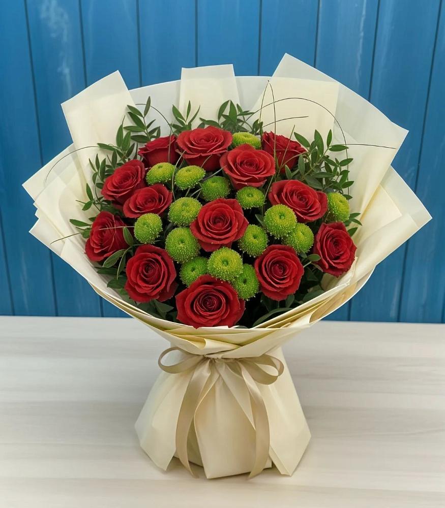 Букет цветов из: Розы и Хризантемы в Кузоватово