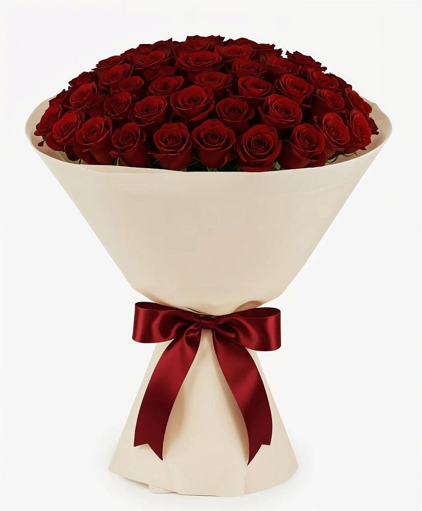 Букет 101 Бордовая роза Блэк Бакарра в Кузоватово