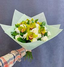 Букет цветов из:  Орхидеи и Розы в Кузоватово